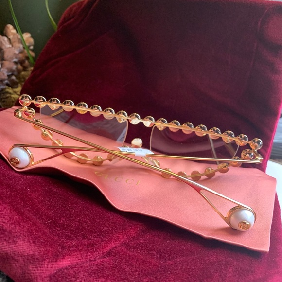 Auth.GUCCI HOLLYWOOD 60 Crystals cat Optical glasses - Picture 12 of 13